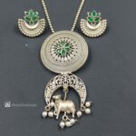 silver necklace with earring (9) silve earring with necklace